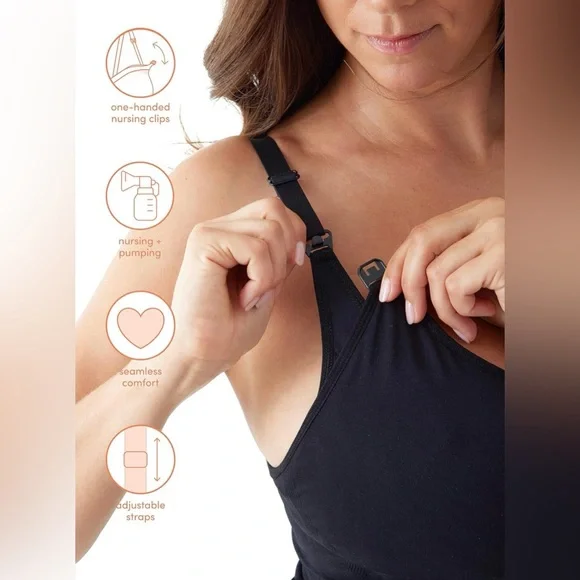 Basics Postpartum Nursing + Pumping Cami, Comfortable Maternity Tank Top - Picture 2 of 7